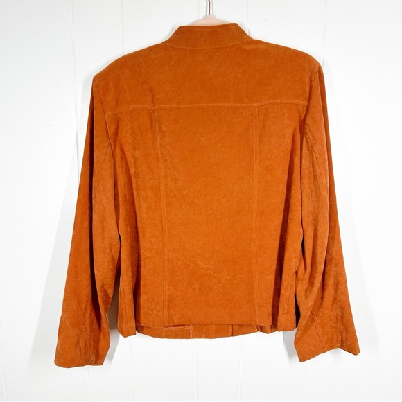 VTG dressbarn Orange Structured Blazer with Tailored Look and Long Sleeves XL - Picture 2 of 6